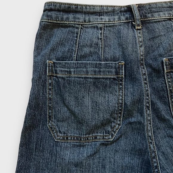 Anthropologie Pilcro Crop High Rise Wide Leg Medium Wash Denim Jeans Women’s 26 - Picture 9 of 15